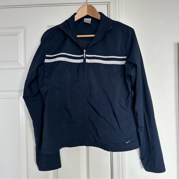 Nike Navy Blue Track Warm Up Workout Jacket - Picture 1 of 6